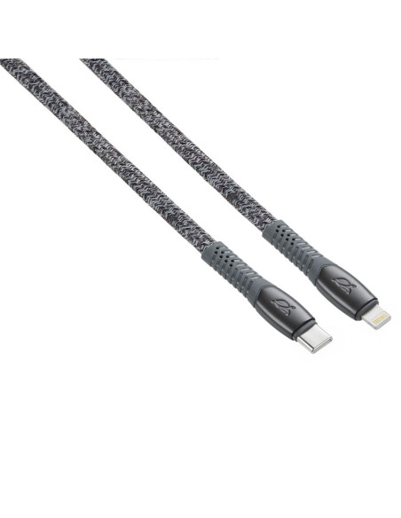 CABLE USB-C TO LIGHTNING 1.2M/GREY PS6107 GR12 RIVACASE