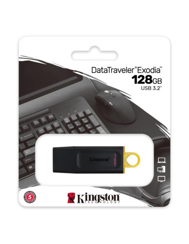 MEMORY DRIVE FLASH USB3.2/128GB DTX/128GB KINGSTON