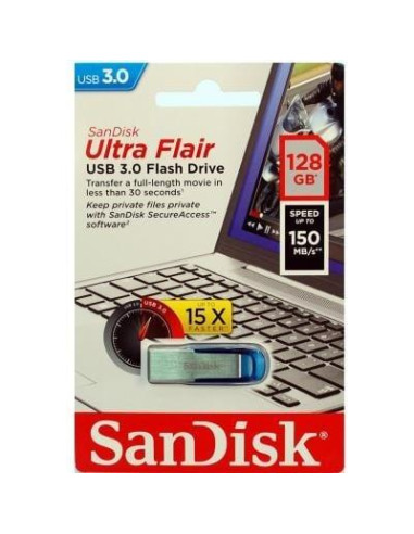 MEMORY DRIVE FLASH USB3 128GB/SDCZ73-128G-G46B SANDISK