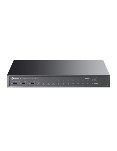 Switch, TP-LINK, Desktop/pedestal, 8x10Base-T / 100Base-TX, 1xSFP, 2xRJ45, PoE+ ports 8, 65 Watts, TL-SL1311P