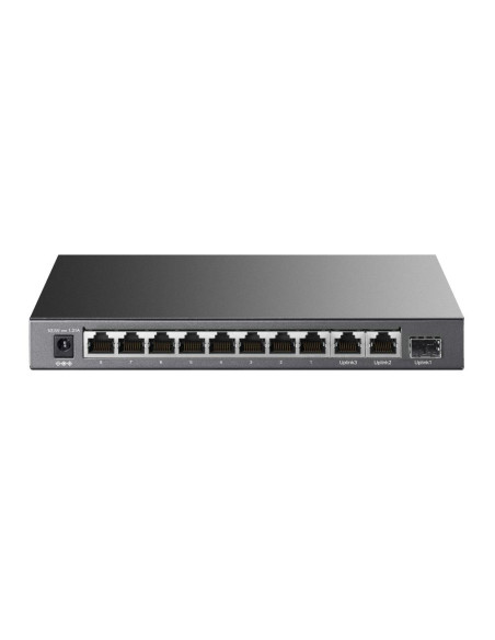 Switch, TP-LINK, Desktop/pedestal, 8x10Base-T / 100Base-TX, 1xSFP, 2xRJ45, PoE+ ports 8, 65 Watts, TL-SL1311P
