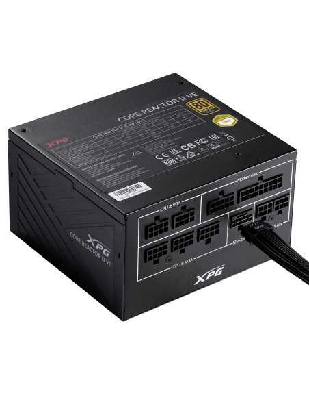Power Supply, ADATA, XPG CORE REACTOR II VE, 850 Watts, Efficiency 80 PLUS GOLD, COREREACTORIIVE850G-BKCEU