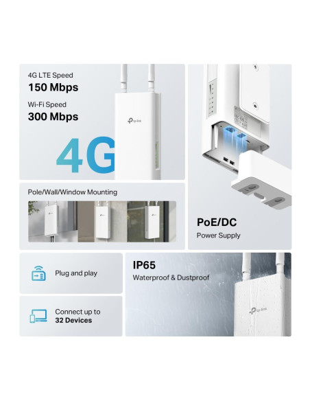 WRL 3G/4G ROUTER 300MBPS/TL-MR100-OUTDOOR TP-LINK