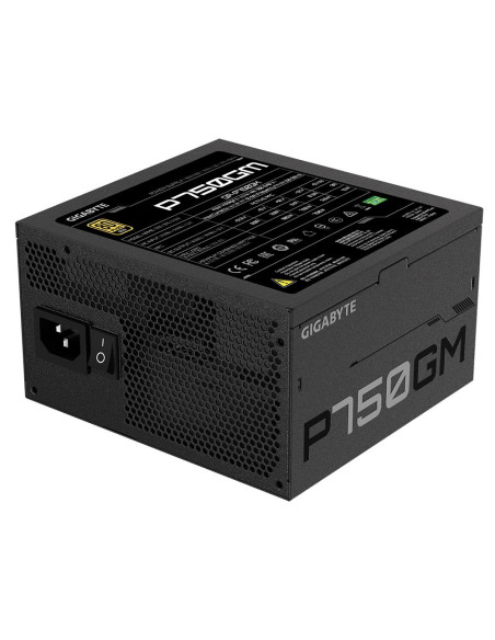 Power Supply, GIGABYTE, GP-P750GM, 750 Watts, Efficiency 80 PLUS GOLD, PFC Active, MTBF 100000 hours, GP-P750GM