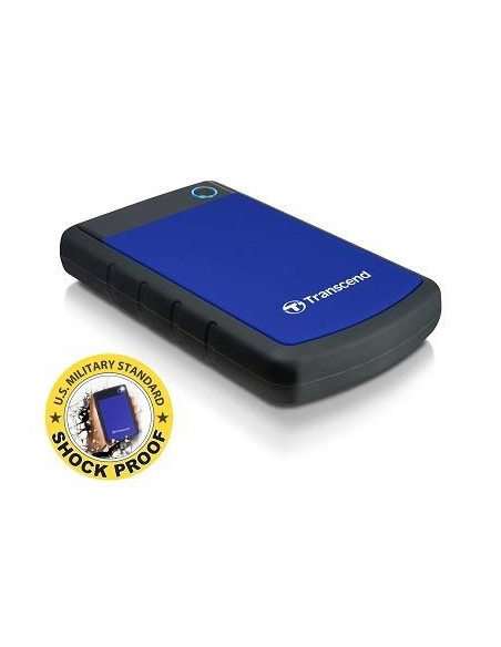 External HDD, TRANSCEND, StoreJet, 2TB, USB 3.0, Colour Blue, TS2TSJ25H3B
