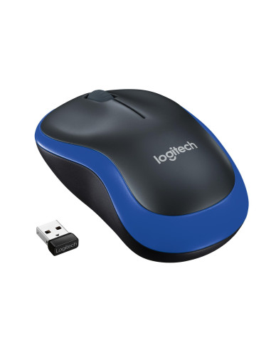 MOUSE USB OPTICAL WRL M185/BLUE 910-002239 LOGITECH