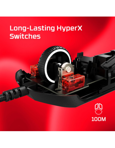 MOUSE USB OPTICAL PULSEFIRE/HASTE 2 BLACK HYPERX