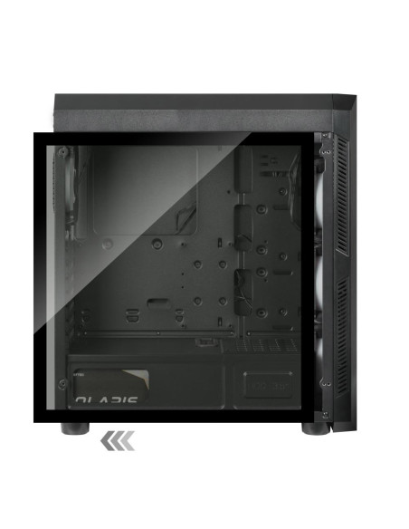 Case, CHIEFTEC, Scorpion 3 GL-03B-OP, MidiTower, Not included, ATX, MicroATX, MiniITX, Colour Black, GL-03B-OP