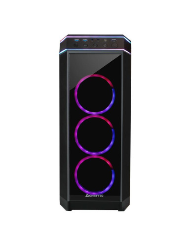 Case, CHIEFTEC, ATX/micro ATX/Mini-ITX, Black, Midi Tower, PC, GP-02B-UC-OP