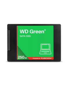 SSD, SANDISK, Green, 250GB, 3D NAND, Read speed 545 MBytes/sec, 2,5", MTBF 2000000 hours, WDS250G5G0A