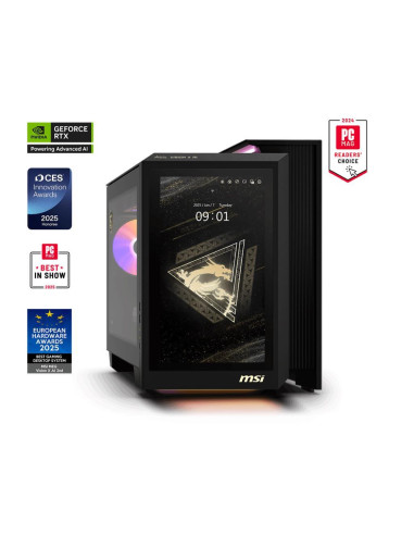 PC, MSI, Intel Core Ultra 7, 265K, 32 GB, DDR5-SDRAM, Storage SSD, NVIDIA GeForce RTX 5080, Bluetooth Yes, Windows 11 Home, MEG