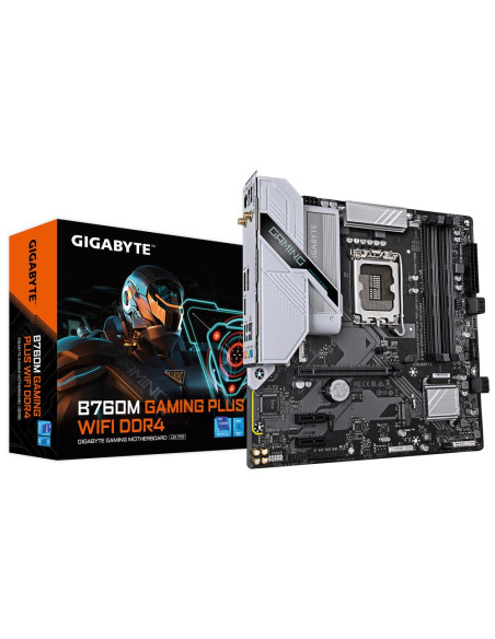 Mainboard, GIGABYTE, Intel B760 Express, LGA1700, Micro-ATX, Memory DDR4, Memory slots 4, 2xPCI-Express 3.0 1x, 1xPCI-Express 4