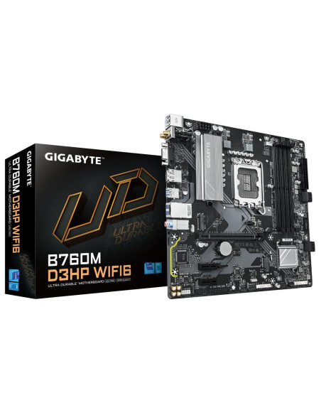 Mainboard, GIGABYTE, Intel B760 Express, LGA1700, Micro-ATX, Memory DDR5, Memory slots 4, B760MD3HPWIFI61.0