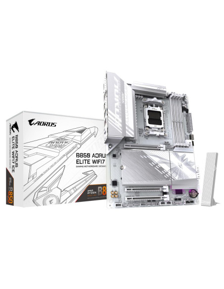 Mainboard, GIGABYTE, AMD B850, SAM5, ATX, Memory DDR5, B850AELITEWF7ICE1.1
