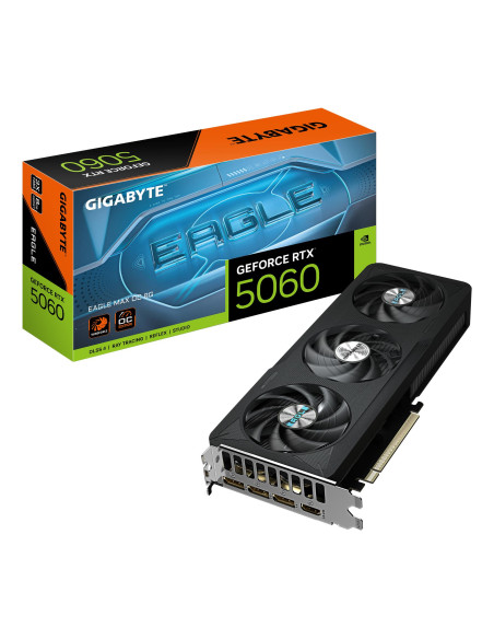 Graphics Card, GIGABYTE, NVIDIA, GeForce RTX 5060, 2550 MHz, 8 GB, GDDR7, 128 bit, PCI Express 5.0, Active, GV-N5060EAGLEMAXOC-
