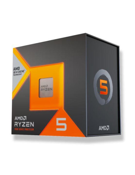 CPU, AMD, Desktop, AMD Ryzen 5, 7500X3D, Raphael AM5, 4000 MHz, Cores 6, 96MB, Socket SAM5, 65 Watts, GPU Radeon, BOX, 100-1000