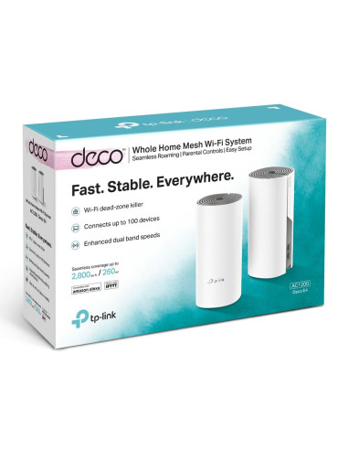 Wireless Router, TP-LINK, Wireless Router, 2-pack, 1167 Mbps, Mesh, IEEE 802.11ac, LAN WAN ports 2, Number of antennas 2, DECOE