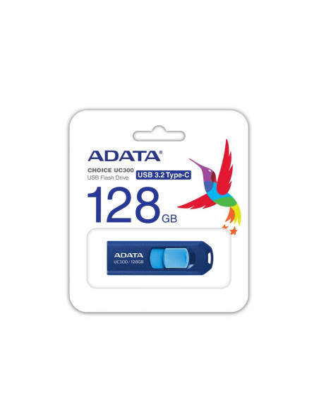 MEMORY DRIVE FLASH USB-C 128GB/ACHO-UC300-128G-RNB/BU ADATA