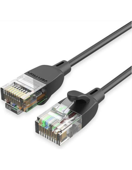 PATCH CABLE CAT.6A UTP/1.5M BLACK SLIM IBIBG VENTION