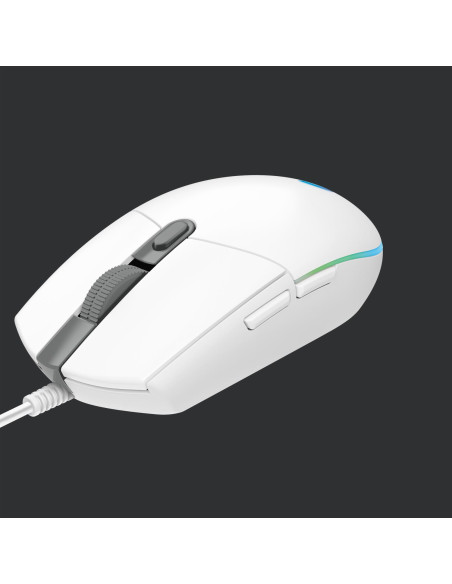 MOUSE USB OPTICAL G203/WHITE 910-005797 LOGITECH
