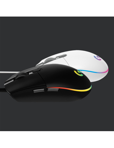 MOUSE USB OPTICAL G203/WHITE 910-005797 LOGITECH