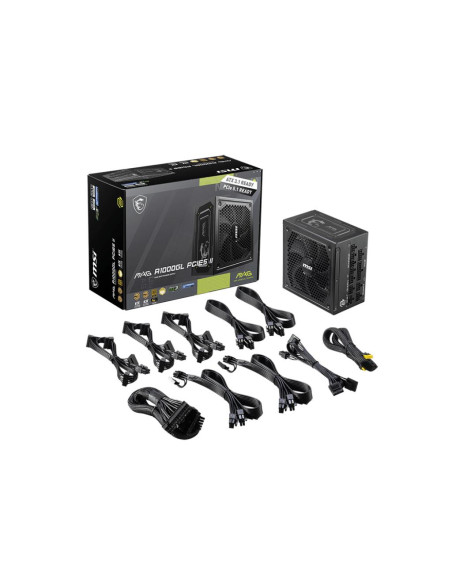Power Supply, MSI, MAG A1000GL PCIE5 II, ATX 3.1, 1000 Watts, Efficiency 80 PLUS GOLD, PFC Active, MAGA1000GLPCIE5II