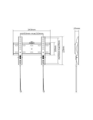 TV SET ACC WALL MOUNT 23-42"/WM-42F-01 GEMBIRD