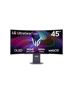 Monitor, LG, 45GX90SA-B, 45", Gaming/Curved/21 : 9, Swivel, Height adjustable, Tilt, Panel OLED, 3440x1440, 21:9, 240Hz, 0.03 m