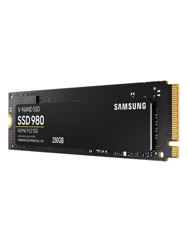 SSD, SAMSUNG, 980, 250GB, M.2, PCIE, NVMe, MLC, Write speed 1300 MBytes/sec, Read speed 2900 MBytes/sec, 2.38mm, TBW 150 TB, MT