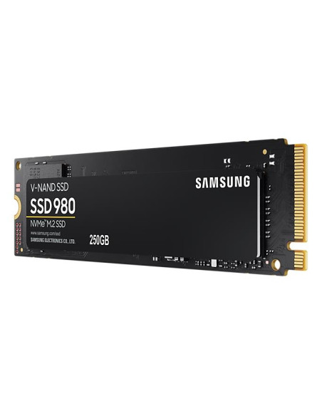 SSD, SAMSUNG, 980, 250GB, M.2, PCIE, NVMe, MLC, Write speed 1300 MBytes/sec, Read speed 2900 MBytes/sec, 2.38mm, TBW 150 TB, MT