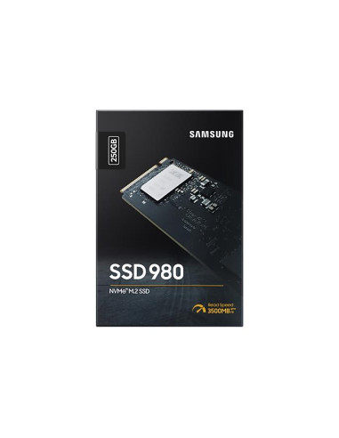 SSD, SAMSUNG, 980, 250GB, M.2, PCIE, NVMe, MLC, Write speed 1300 MBytes/sec, Read speed 2900 MBytes/sec, 2.38mm, TBW 150 TB, MT