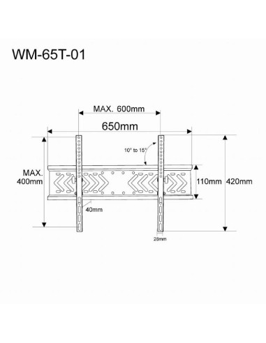 TV SET ACC WALL MOUNT 32-65"/WM-65T-PRO-01 GEMBIRD