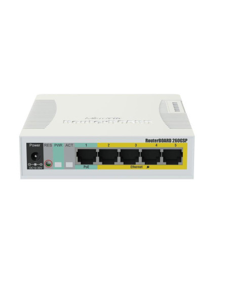 Switch, MIKROTIK, CSS106-1G-4P-1S, 5x10Base-T / 100Base-TX / 1000Base-T, 1xSFP, CSS106-1G-4P-1S