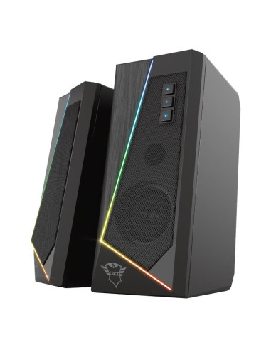 Speaker, TRUST, GXT 609 Zoxa RGB Illuminated Speaker Set, 1xUSB 2.0, Black, 24070