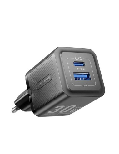MOBILE CHARGER WALL 30W USB-C/2P BLACK FEQB0-EU VENTION