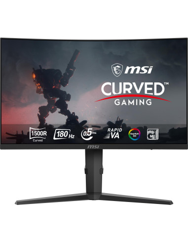 LCD Monitor, MSI, MAG 275CQRF QD E2, 27", Gaming/Curved, Swivel, Height adjustable, Tilt, Matte, Panel VA, 2560x1440, 16:9, 180