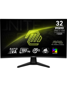 LCD Monitor, MSI, MAG 32CQ6F, 31.5", Gaming/Curved, Panel VA, 2560x1440, 16:9, 180 Hz, 0.5 ms, MAG32CQ6F
