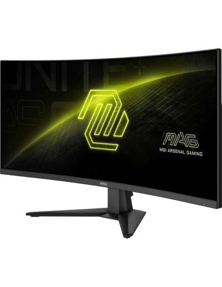 LCD Monitor, MSI, MAG 346CQ, 34", Gaming/Curved, Panel VA, 3440x1440, 16:9, 180 Hz, 1 ms, MAG346CQ