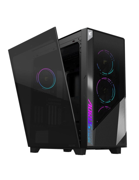 Case, GIGABYTE, AORUS C500 GLASS, MidiTower, Not included, ATX, EATX, MicroATX, MiniITX, Colour Black, AC500G