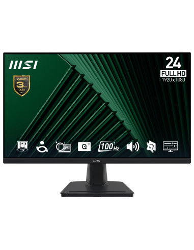 LCD Monitor, MSI, PRO MP245G, 23.8", Business, Panel IPS, 1920x1080, 16:9, 100 Hz, 1 ms, Speakers, PROMP245G