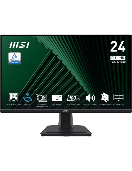 LCD Monitor, MSI, PRO MP245G, 23.8", Business, Panel IPS, 1920x1080, 16:9, 100 Hz, 1 ms, Speakers, PROMP245G