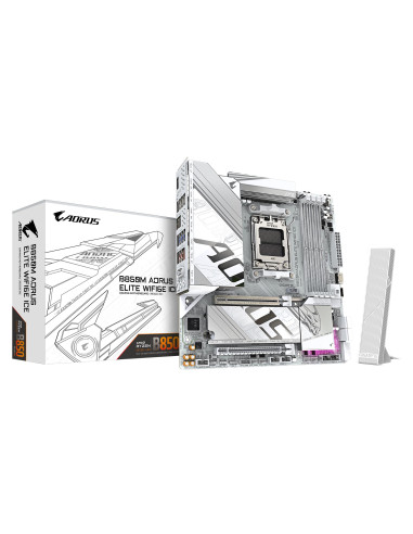 Mainboard, GIGABYTE, AMD B850, SAM5, Micro-ATX, Memory DDR5, Memory slots 4, B850MAELTWF6EICE1.1