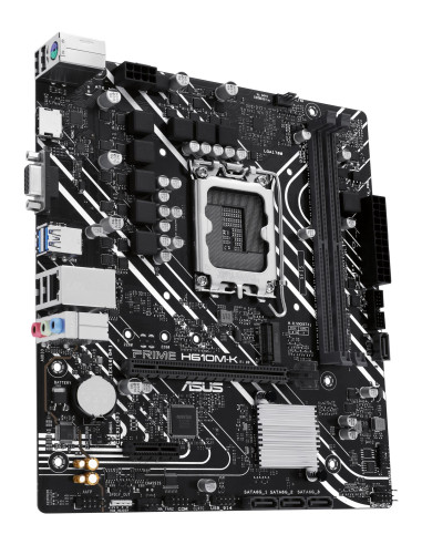 Mainboard, ASUS, Intel H610, LGA1700, Micro-ATX, Memory DDR5, Memory slots 2, 1xPCI-Express 3.0 1x, 1xPCI-Express 4.0 16x, 1xM.