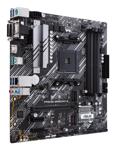 Mainboard, ASUS, AMD B550, SAM4, MicroATX, Memory DDR4, Memory slots 4, 2xPCI-Express 3.0 1x, 1xPCI-Express 4.0 16x, 2xM.2, 1x1