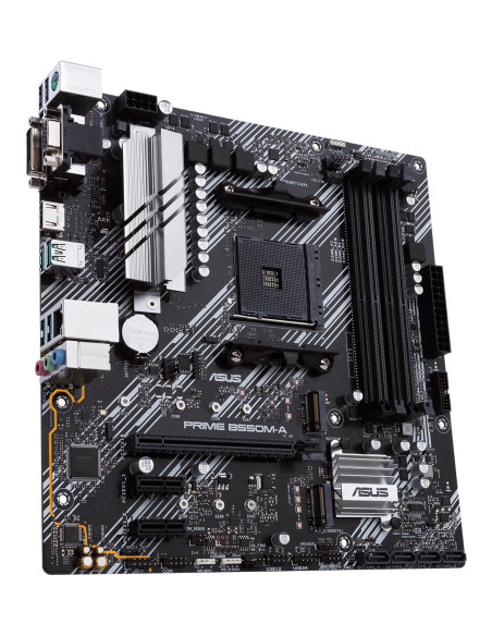 Mainboard, ASUS, AMD B550, SAM4, MicroATX, Memory DDR4, Memory slots 4, 2xPCI-Express 3.0 1x, 1xPCI-Express 4.0 16x, 2xM.2, 1x1