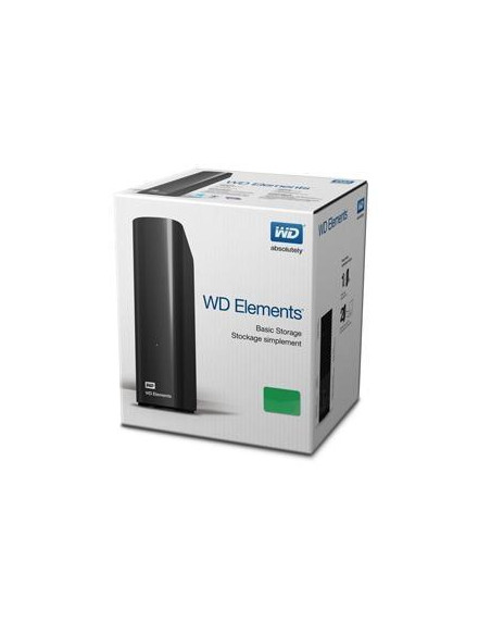 External HDD, WESTERN DIGITAL, Elements Desktop, 10TB, USB 3.0, Drives 1, Black, WDBWLG0100HBK-EESN