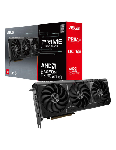 Graphics Card, ASUS, AMD Radeon RX 9060 XT, 16 GB, GDDR6, 128 bit, PCIE 5.0 16x, Triple slot Fansink, 1xHDMI, 2xDisplayPort, PR