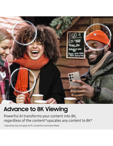 TV Set, SAMSUNG, 75 ", 8K Ultra HD, 7680 x 4320 pixels, Flat, Neo QLED, QE75QN900FTXXH