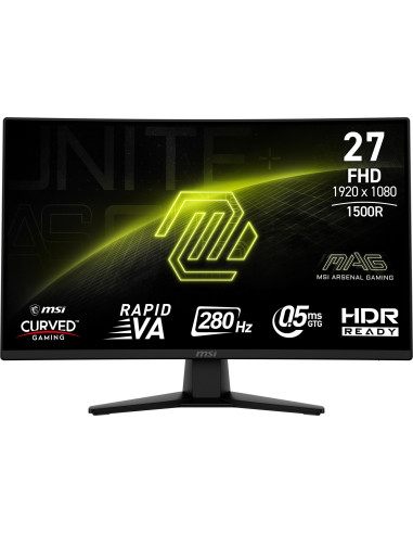 LCD Monitor, MSI, MAG 274CXF, 27", Gaming/Curved, Tilt, Matte, Panel VA, 1920x1080, 16:9, 280 Hz, 0.5 ms, Colour Black, MAG274C