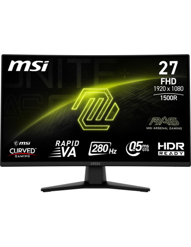 LCD Monitor, MSI, MAG 274CXF, 27", Gaming/Curved, Tilt, Matte, Panel VA, 1920x1080, 16:9, 280 Hz, 0.5 ms, Colour Black, MAG274C